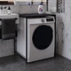 Стеллаж полка Бафрум 401 Ferrum-decor для стиральной машины 90x70,5x60,5 Черный металл ДСП Каштан Арвадонна 16 мм (BED41102) - изображение 4