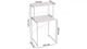 Стеллаж полка Бафрум 402 Ferrum-decor для стиральной машины 133,5x70,5x60,5 Белый металл ДСП Белый 16 мм (BED40214) - изображение 2