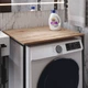 Стеллаж полка Бафрум 401 Ferrum-decor для стиральной машины 90x70,5x60,5 Черный металл ДСП Дуб Сан-Марино 16 мм (BED40105) - изображение 4