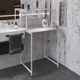 Стеллаж полка Бафрум 402 Ferrum-decor для стиральной машины 133,5x70,5x60,5 Белый металл ДСП Бетон 16 мм (BED40208) - изображение 4
