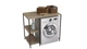 Стелаж полку Бафрум 405 Ferrum-decor для пральної машини 90x101x60,5 Чорний метал ДСП Дуб Сонома 16 мм (BED40503) - зображення 6