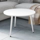 Стол журнальный круглый OPTIMA 1 ноги на конус Ferrum-decor 450x670x670 Белый металл ДСП Белый 16 мм (OPTIM1008) - изображение 1