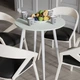 Стол круглый OPTIMA 4 ноги на конус Ferrum-decor 750x670x670 Белый металл ДСП Кашемир 16 мм (OPTIM4409) - изображение 2