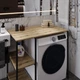 Стелаж полку Бафрум 405 Ferrum-decor для пральної машини 90x101x60,5 Чорний метал ДСП Дуб Евок Прибережний 16 мм (BED45502) - зображення 3