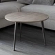 Стіл журнальний круглий OPTIMA 1 ноги на конус Ferrum-decor 450x670x670 Чорний метал Дуб Кремона Канолло 16 мм (OPTIM1101) - зображення 2