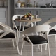 Стіл круглий OPTIMA 4 ноги на конус Ferrum-decor 750x670x670 Білий метал ДСП Дуб Сан-Марино 16 мм (OPTIM4009) - зображення 4