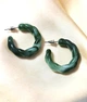Жіночі сережки Кільця акрилові jewelry Зелені - зображення 5