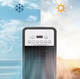 Мобильный кондиционер Germatic Air Max Pro BFX-8D-1668 2в1 охлаждение и обогрев 1200/3500 Вт LED-дисплей пульт ДУ белый - изображение 10