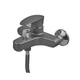 Смеситель для ванны Plamix CEZAR-009 EURO SET Graphite, со шлангом, лейкой и кронштейном (PM0694) - изображение 6
