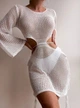 Літня пляжна туніка з рукавами-кльош Honey Fashion Accessories М білий (6-99) - изображение 3