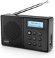 Портативний цифровий радіоприймач WOVTE DAB/DAB+/FM з Bluetooth акумуляторний кишеньковий міні приймач Чорний - зображення 2