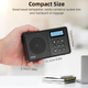 Портативний цифровий радіоприймач WOVTE DAB/DAB+/FM з Bluetooth акумуляторний кишеньковий міні приймач Чорний - зображення 8