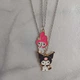Кулоны парные My Melody и Kuromi на цепочке, подвески для пары милые аниме Sanrio, стиль kawaii - изображение 5