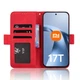 Чохол-книжка з кишеньками Deexe Wallet Stand для Xiaomi 17T - Red - зображення 5