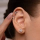 Серьги серебряные для пирсинга ушей 40109д - изображение 3