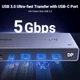 KVM-переключатель Ugreen 8K@60Hz Displayport KVM Switch, DP 1.4 KVM Switcher Support 4K@240Hz, 4 Port USB Grey (CM695) - изображение 5