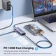 Картка відеозахоплювача Ugreen 2K 30FPS 1080P 60FPS USB C with 100 W Power Delivery Type C to 4K USB3.0 Gray (CM725) - зображення 3