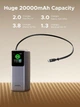 Внешний аккумулятор повербанк UGREEN Nexode Power Bank 20000mAh 165W со встроенным кабелем Grey (PB726) - изображение 6