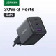 Сетевое зарядное устройство UGREEN 30W 3-Port GaN II Power Supply PD Fast Charger Black (X515) - изображение 2