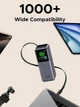 Внешний аккумулятор повербанк UGREEN Nexode Power Bank 20000mAh 165W со встроенным кабелем Grey (PB726) - изображение 8