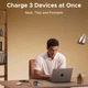 Сетевое зарядное устройство UGREEN 45W GaN Fast Charger с выдвижным кабелем USB‑C Gray (X614) - изображение 2