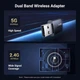 Wi-Fi адаптер UGREEN USB WIFI адаптер для ПК 5GHz/2.4GHz Black (AX900) - изображение 3
