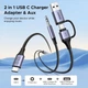 Переходник Ugreen USB-C to 3.5mm аудиокабель и зарядное устройство 2 в 1 Hi-Res Type C - Aux TRS для наушников 1.5 м Grey (CM772) - изображение 2