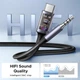Переходник Ugreen USB-C to 3.5mm аудиокабель и зарядное устройство 2 в 1 Hi-Res Type C - Aux TRS для наушников 1.5 м Grey (CM772) - изображение 4