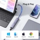 USB-концентратор UGREEN USB C Hub Ethernet гигабитный сетевой адаптер USB C с портом RJ45 LAN Grey (CM475) - изображение 5