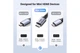 Кабель переходник UGREEN Mini HDMI to HDMI 2.1 8k 60hz 4k 240hz 165hz 144hz 120hz двунаправленный 0.2 м Black/Gray (HD181) - изображение 3