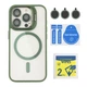 Чохол Premium TPU+PC+Metal Stand Case with MagSafe and Camera Lenses для iPhone 14 Pro Green - зображення 2