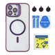 Чохол Premium TPU+PC+Metal Stand Case with MagSafe and Camera Lenses для iPhone 13 Pro Dark Purple - зображення 2