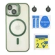 Чохол Premium TPU+PC+Metal Stand Case with MagSafe and Camera Lenses для iPhone 15 Green - изображение 2