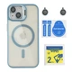 Чохол Premium TPU+PC+Metal Stand Case with MagSafe and Camera Lenses для iPhone 14 Blue - изображение 2