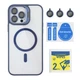 Чохол Premium TPU+PC+Metal Stand Case with MagSafe and Camera Lenses для iPhone 13 Pro Dark Blue - изображение 2