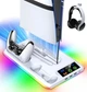 Подставка охлаждения OIVO VG-P5396-Pro для PS5 Pro/Fat/Slim с зарядной станцией для геймпадов, 120 мин, RGB-подсветка (134BC9D6310E) - изображение 2