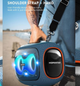Портативная колонка bluetooth HOPESTAR PartyBox RGB 120W с двумя микрофонами Черная 016809 - изображение 7