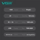 Электробритва VGR V-640S, шейвер, двойное лезвие, 9000 RPM, LED-дисплей - изображение 5