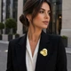 Брошь BROCHE Модерн Калипсо из стали золотистая BRBF115525 - изображение 2