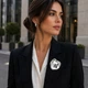 Брошь BROCHE Модерн Марракеш из стали серебристая BRBF115516 - изображение 4