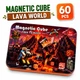 Детский магнитный конструктор в стиле Magnetic Cube Lava World 60 деталей с фигурками и коробкой - изображение 1
