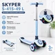 Дитячий триколісний самокат Skyper S-415-49 L зі світними PU колесами 125 мм, підсвіткою платформи та керма, складне кермо - зображення 1