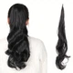 Накладной хвост волнистый 80 см на внутреннем гребешке Черный - изображение 4