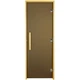Стеклянная дверь Tesli Lux Sateen S 700х1900 мм закаленное стекло матовая бронза для бани и сауны - изображение 1