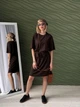 Літня сукня з поясом Fashion 42/44 шоколадний - зображення 1