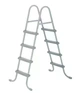 Каркасный бассейн Bestway 56420-4в1 серый круглый из ПВХ и стали на 10250 л с подстилкой стремянкой и тентом 366х122 см (9-163-56420-4 BW) - изображение 9