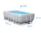 Каркасный бассейн Intex 26784-6в1 серый 300 х 175 х 80 см из ПВХ и стали на 3539 л с подстилкой стремянкой альгениксом хлор таблетками и тентом (9-163-#2026_26784-6) - изображение 3