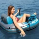 Надувне крісло для плавання Intex 56843 River Run cинє 140х132 см одномісне з вінілу до 100 кг зі спинкою ручками підсклянником та тримачем (9-163-56843) - зображення 9
