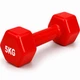 Гантель металлическая с виниловым покрытием 5 кг 1 шт Feel Fit Красная - изображение 1