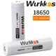 Аккумулятор 18650 Wurkkos 3000 mAh литий-ионный Li-Ion для мощных фонариков 3,6V Выпуклый плюс (19298) - изображение 3